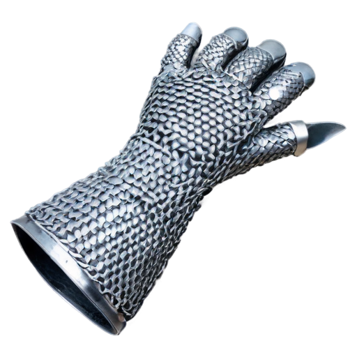 Simple poor medieval chainmail gauntlets - icon | sticker