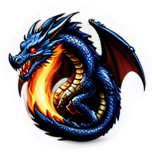 medieval dragon fire icon - icon | sticker