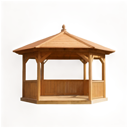 wooden gazebo - icon | sticker