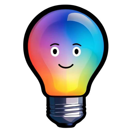 A lightbulb or a thinking face icon to represent creativity and personal reflection. - icon | sticker