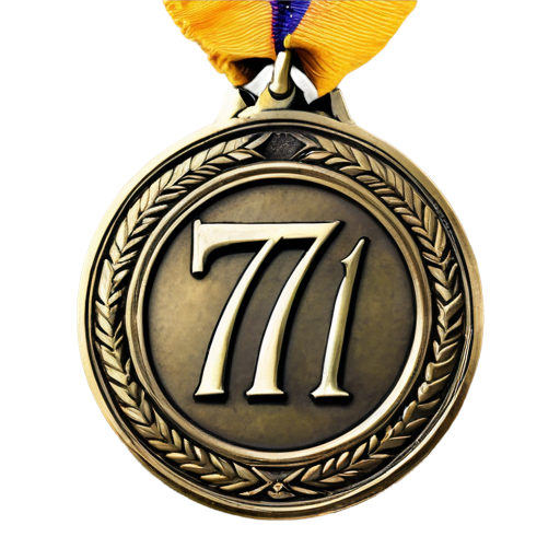 medal with the inscription 777 - icon | sticker