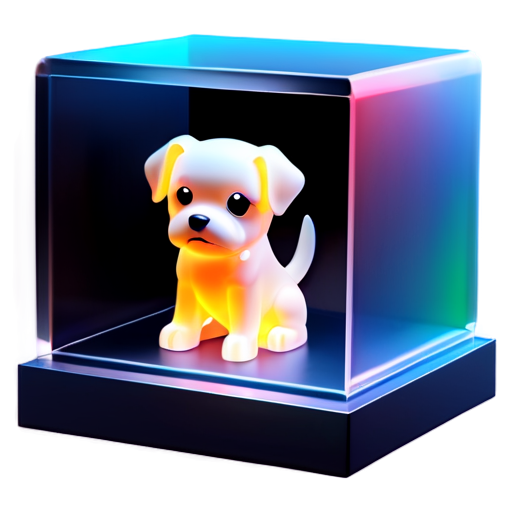 evil dog in the box - icon | sticker
