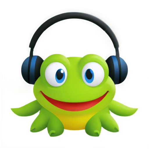 Fat murloc wearing a headset - icon | sticker