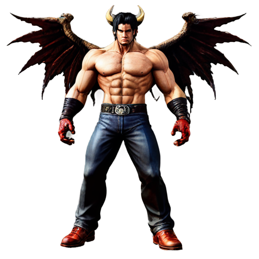 A Devil Jin from Tekken game series - icon | sticker
