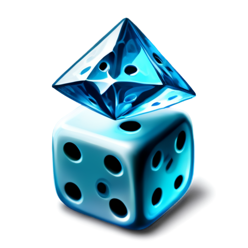 Create a fantasy image for the mobile game icon and use the dice in the image - icon | sticker