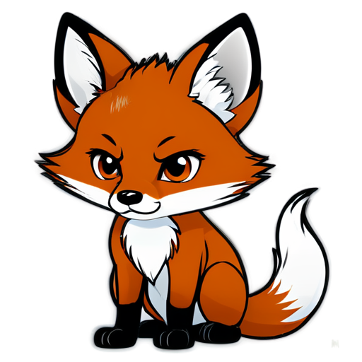 Angry fox - icon | sticker