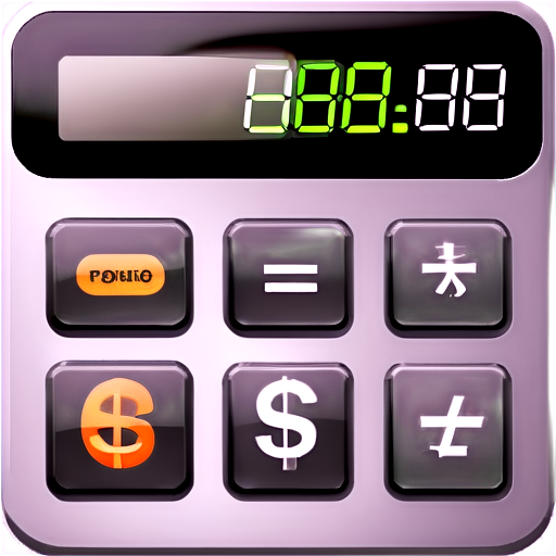 an ios sytle calculator adding up money - icon | sticker
