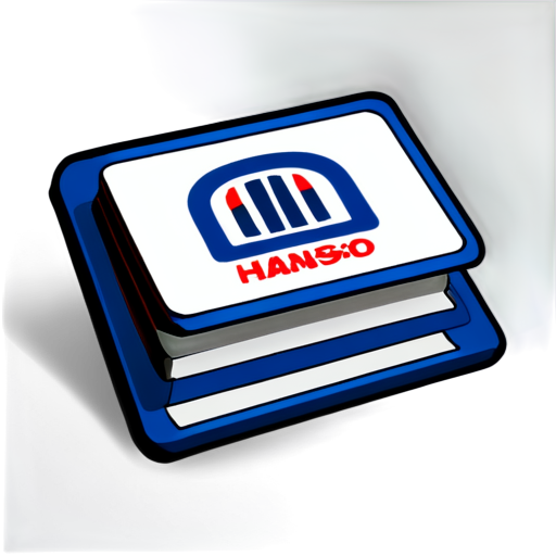 create the icon of stationery center that named as 'Hansco'. which provide stationery services. it should be in modern logo. remove the word center put 'stationery ' - icon | sticker