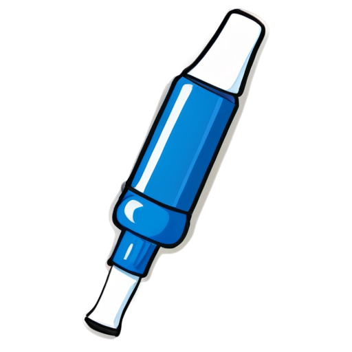 blue cute syringe no human - icon | sticker