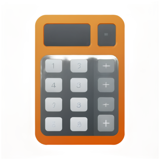 orange calculator - icon | sticker