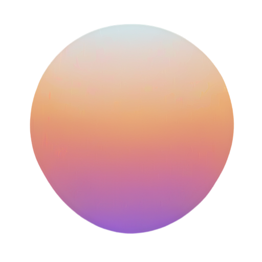 lo-fi vibe, semi-circular, sexy gradient, icon, muted tones, pastel, hollow center - icon | sticker
