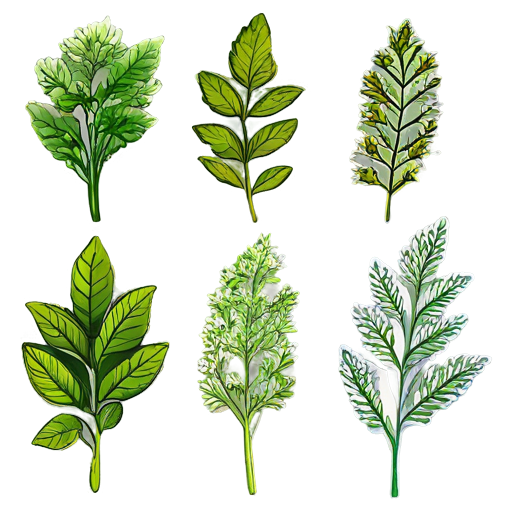 artistic art style herbs - icon | sticker