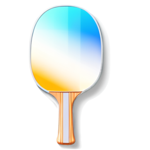 a ping pong racket, colorized, flat style - icon | sticker