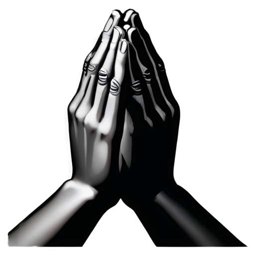 animated dark hands praying icon - icon | sticker