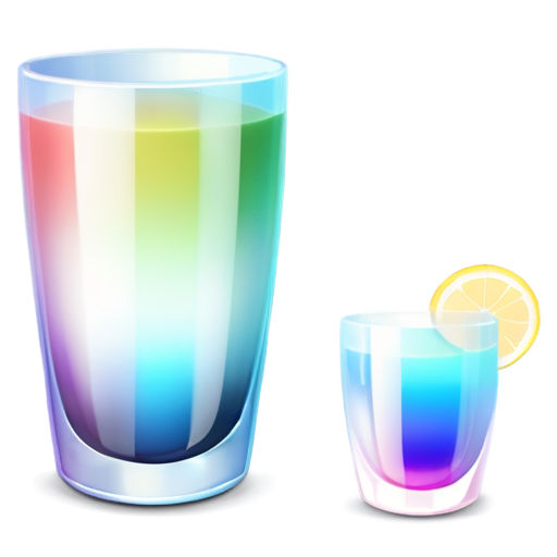 fresh juice in cocktail glas - icon | sticker