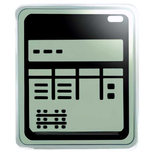 a simple invoice in a square - icon | sticker