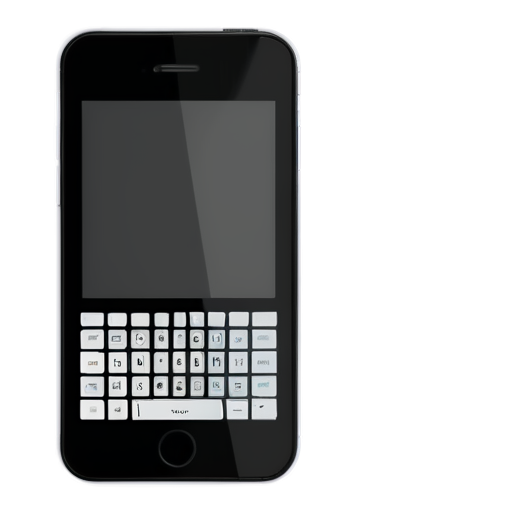 phone in hand made of lines. full white. vector - icon | sticker