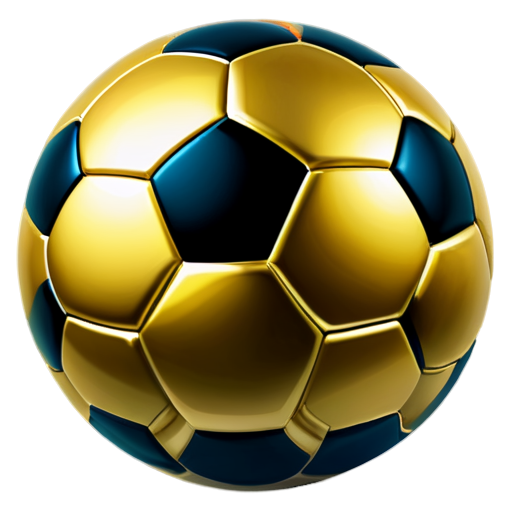 gold and black soccer ball - icon | sticker