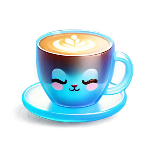 Coffee shop logo with cat - icon | sticker