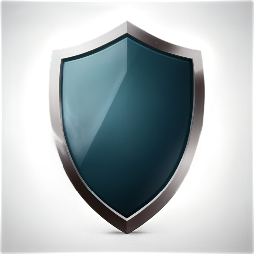 A stunning hyper-realistic 3D rendering of a glass icon shield, seamlessly crafted with intricate detail and high-quality texture. Set against a deep black background, the icon shield appears to be made of clear glass, exuding an elegant and luxurious feel. The icon is rendered with such precision and clarity that it appears almost tangible, inviting viewers to reach out and touch its smooth surface. - icon | sticker