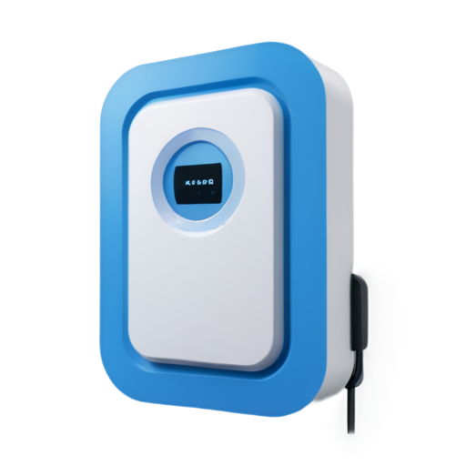 wallbox Charging station electro car, realistic, blue, white, symple - icon | sticker