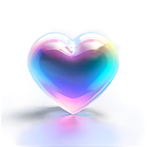 hologram heart - icon | sticker