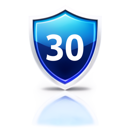 You need to make an icon on the information site for recording: "We have been on the market for over 30 years." You need a 3D icon where the number 30 and the shield sign will be depicted. Use blue shades (our signature 2C3C89) - icon | sticker
