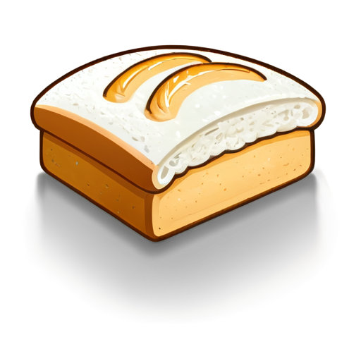 Create a medieval-themed icon representing food, specifically a loaf of bread, for a real-time strategy game. The icon should be in a clean and detailed line art style, with an emphasis on the shape and texture of bread typical of the medieval period. Incorporate medieval design elements such as subtle embellishments or borders that are typical of medieval artwork. The primary color should be grey, giving the icon a monochromatic, hand-drawn appearance that resembles old parchment illustrations or medieval signage. Ensure that the icon is easily recognizable as food, suitable for use in a game UI. - icon | sticker