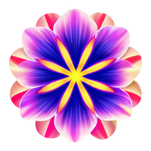 Astral Theme, Bloom Icon, Cosmic Colors, Vibrant Design, Celestial Appearance, Elegant Petals, Mythical Look - icon | sticker