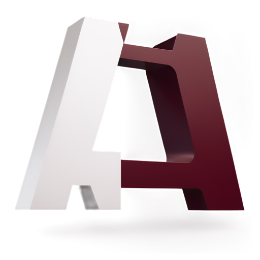 Three-dimensional light letter A used in signage, PVC plastic side, burgundy color, milk acrylic face. on a transparent background. The face is luminous - icon | sticker