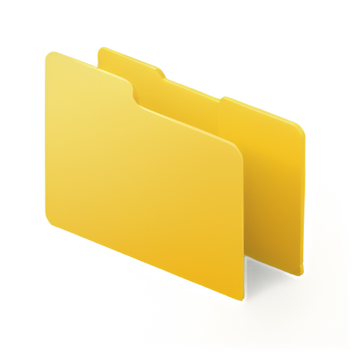 Yellow, Closed, Empty Folder - icon | sticker