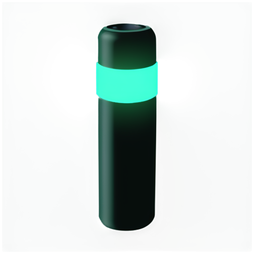 cyberpunk themed iflashlight icon in dark green themed colors with black background - icon | sticker