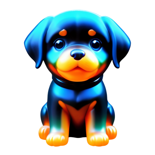 Rottweiler puppy - icon | sticker