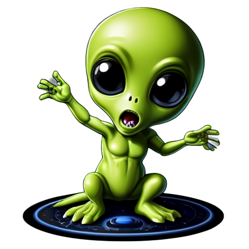 the alien sings - icon | sticker