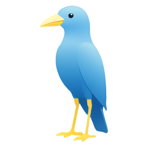 Sorona bird stands sideways - icon | sticker