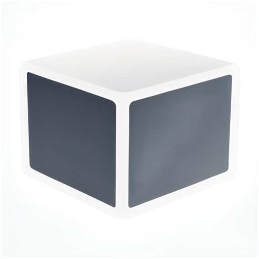 A box cube, black and white color, line composition, robot - icon | sticker