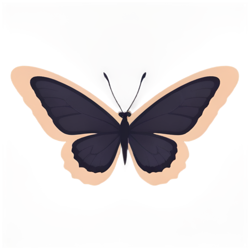 a beautiful butterfly, colorized, flat - icon | sticker