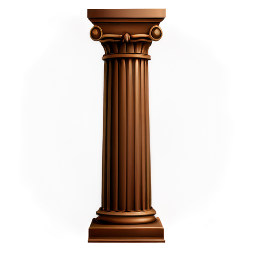 symmetrical brown pillar icon - icon | sticker