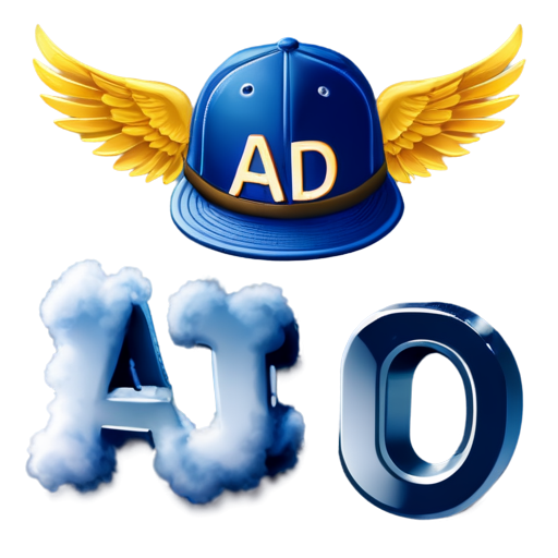 A cloud with the word Ad, written on it, wings, and king hat with a wrench on it. - icon | sticker