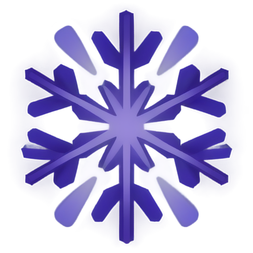 purple snowflake - icon | sticker