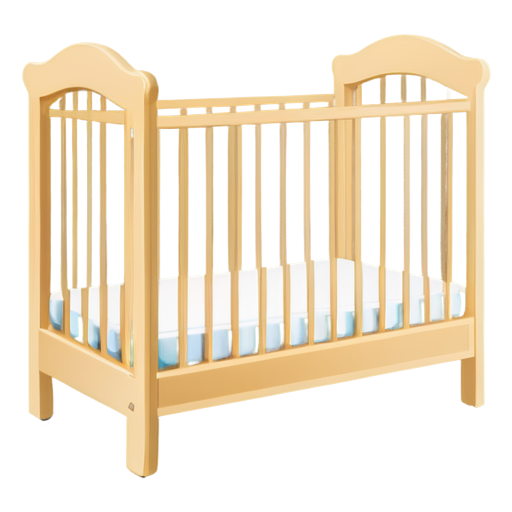 baby cot icon beige no background - icon | sticker