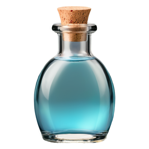 blue sky magic potion in small bottle - icon | sticker