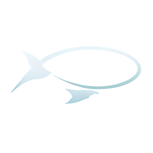 A simple, minimalist icon design featuring a rectangular fishing trap or cage with a fish jumping up and over the top of it. The fish should appear to be in a dynamic, leaping motion, creating a sense of movement and energy. The trap/cage should have clean, bold lines to convey a modern, streamlined aesthetic. The overall composition should be balanced and visually striking, capturing the essence of fishing and freedom. Use a muted color palette, such as shades of blue, green, or gray, to maintain the minimalist feel. This icon could be used to represent fishing, outdoor recreation, or a brand related to these themes. - icon | sticker