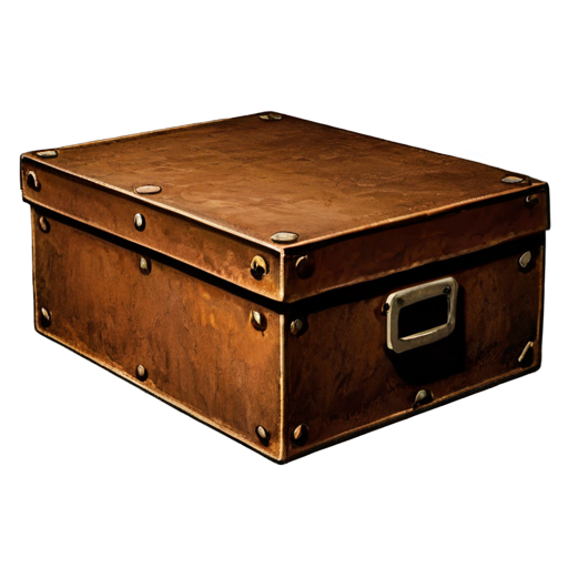 Draw an empty box for the game Rust on a solid color background - icon | sticker