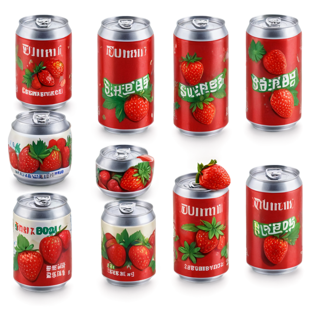 yuan_mini_world,Miniature food photography There are a lot of strawberries around the cans, tilt shift,excellent lighting,super detail,depth of field,Fujifilm - icon | sticker