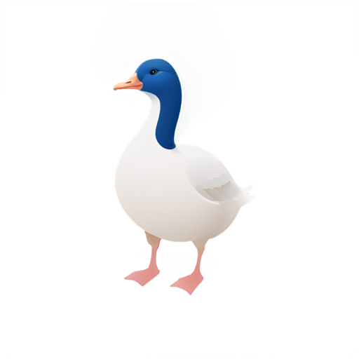 A goose with a painter cap - icon | sticker