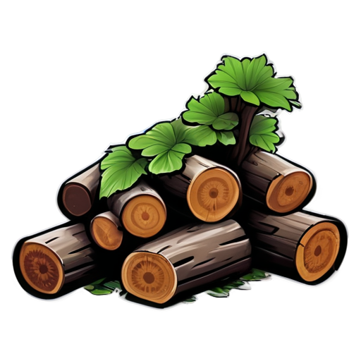 A small pile of logs - icon | sticker