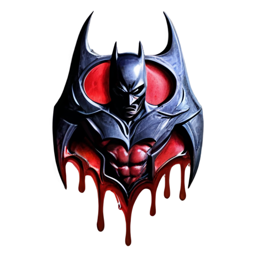 batman logo in blood color - icon | sticker