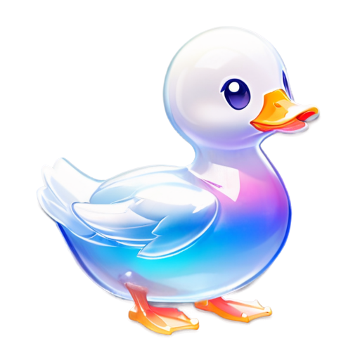 a flying duck that can be used as an icon for a macOS app - icon | sticker