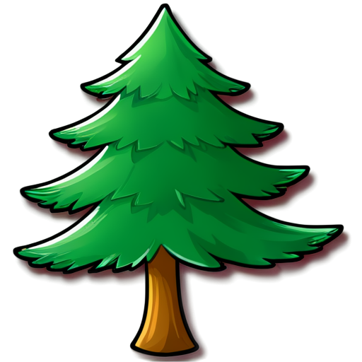 Pinetree with letters KT - icon | sticker